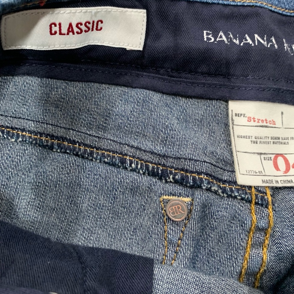 Banana Republic Bermuda Jean Shorts Size 4 Modest Shorts Spring Beach Vacation - Picture 5 of 11